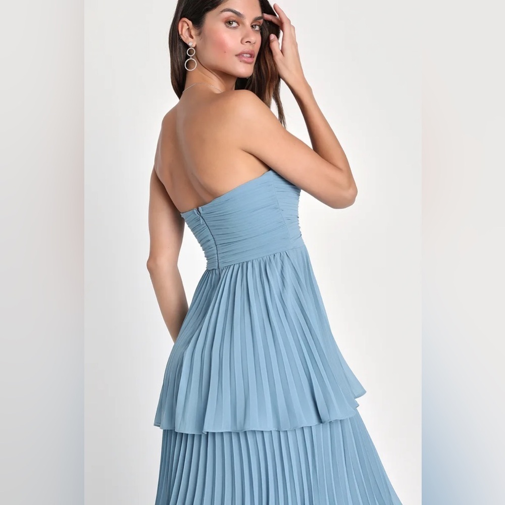 Lulus Seriously Sensational Light Blue Strapless Tiered
Maxi Dress - Picture 2 of 7